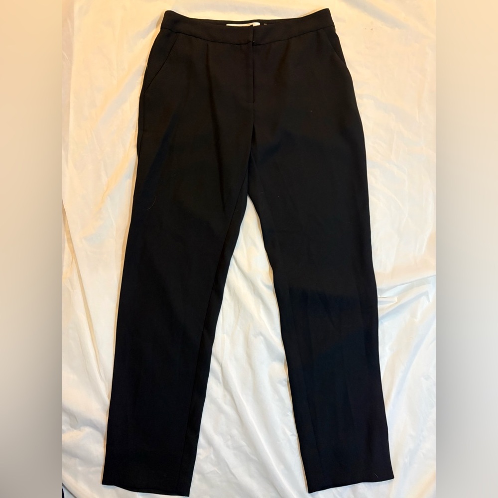 Diane Von Furstenburg Pants Womens Size 4 Black Straight Trouser Career